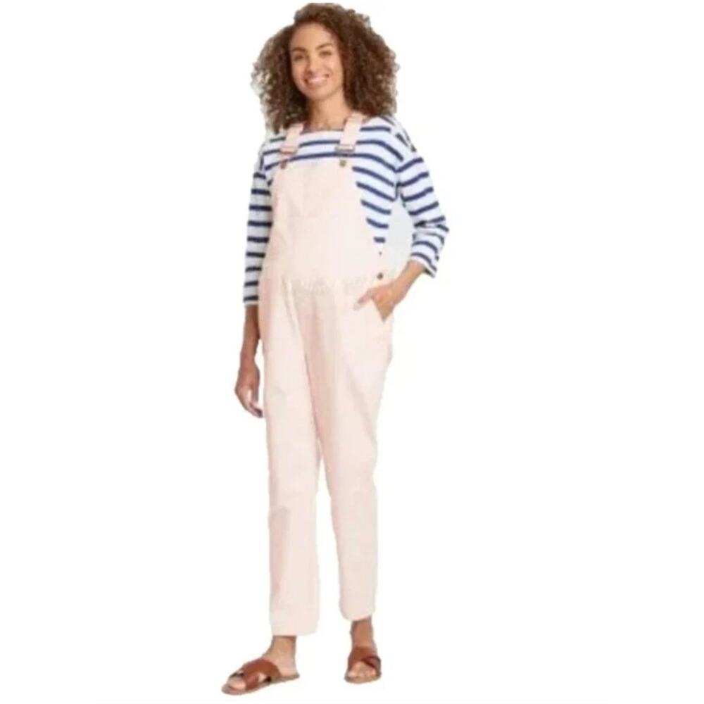 Women's Light Pink Cotton Overalls Jumpsuit